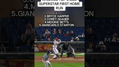 RANKING TOP 5 MLB SUPERSTAR FIRST HOME RUN #mlb #baseball #homeruns #top5 #sports