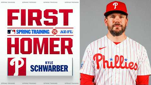 Kyle Schwarber LAUNCHES his first home run of Spring Training!
