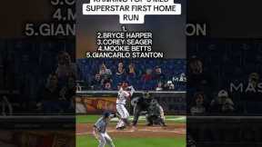 RANKING TOP 5 MLB SUPERSTAR FIRST HOME RUN #mlb #baseball #homeruns #top5 #sports