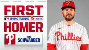 Kyle Schwarber LAUNCHES his first home run of Spring Training!