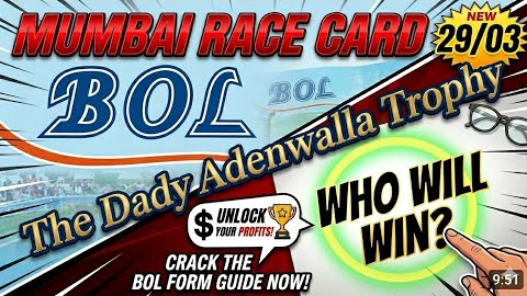 Mumbai Race Tips and Selection || The Dady Adenwalla Trophy 🏆