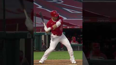 Mike Trout Slow Motion Home Run Baseball Swing Short