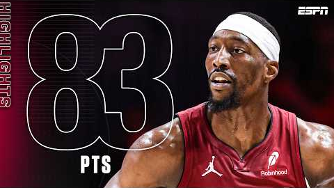 83 POINTS 🤯 Bam Adebayo passes Kobe Bryant's record for SECOND-MOST PTS in a game | NBA on ESPN