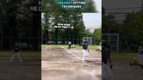 He Invented This IMPOSSIBLE Hitting Technique… 😳 #baseball #homerun