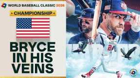 BRAND NEW BALLGAME! 🤯 Bryce Harper CRUSHES a game-tying 2-run HR in the 8th for Team USA! 🇺🇸