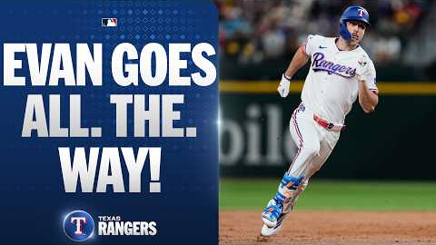 Evan Carter hits an INSIDE-THE-PARK HOME RUN for the Rangers! 😤🏃‍♂️‍➡️ | MLB Highlights