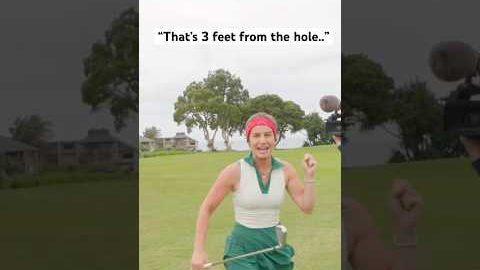 Alexis Golf Shot from IMPOSSIBLE Angle.. 😳