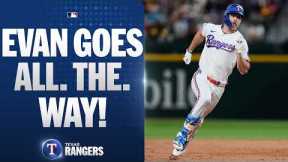 Evan Carter hits an INSIDE-THE-PARK HOME RUN for the Rangers! 😤🏃‍♂️‍➡️ | MLB Highlights