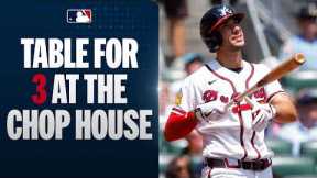 Matt Olson smashes a three-run home run for the Braves in the 1st inning! 💪 | MLB Highlights