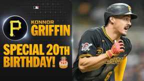 Konnor Griffin's first MLB homer and 3-hit game came on his 20th birthday! 🎂 | MLB Highlights