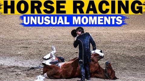 15 OF THE WEIRDEST HORSE RACING MOMENTS!