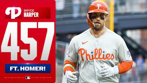 Bryce Harper OVER THE BATTER'S EYE! (457-ft. home run) 😳 | MLB Highlights