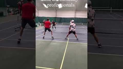 This is what it looks like when college tennis players play pickleball