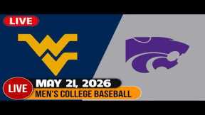 Kansas State vs West Virginia LIVE 05/21/2026 | Men's College Baseball May 21, 2026 | NCAA Baseball