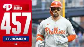 Bryce Harper OVER THE BATTER'S EYE! (457-ft. home run) 😳 | MLB Highlights