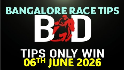 BANGALORE RACE TIPS | 06/06/2026 | HORSE RACING TIPS | TODAY BANGALORE RACE TIPS | (@TIPSONLYWIN)