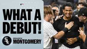 Full day of Braden Montgomery's DREAM DEBUT (Walk-off homer, first AB, first hit for White Sox!)