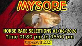 MYSORE 🐎 RACE 03-06-2026 | TIPS WITH ANALYSIS | FREE HORSE RACE TIPS | #mysoreracetips