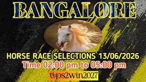 BANGALORE 🐎 RACE 13-06-2026 | TIPS WITH ANALYSIS | FREE HORSE RACE TIPS | #bangaloreracetips
